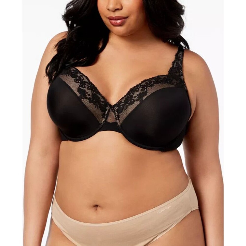 Olga Cloud 9 Size 40DD Black Underwire Lift Contour Lace Push Up Bra NEW